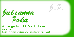 julianna poka business card